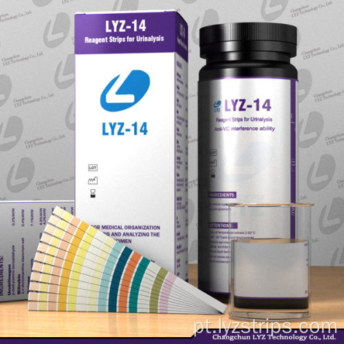 Tiras de teste de cálcio na urina LYZ 14 parâmetros